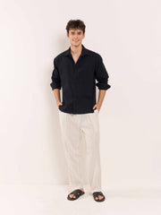 Black Textured Holiday Shirt